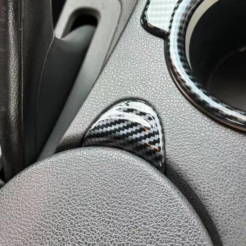 Fewshaw Carbon Fiber Style Center Console CupHolder Seat Heating Button