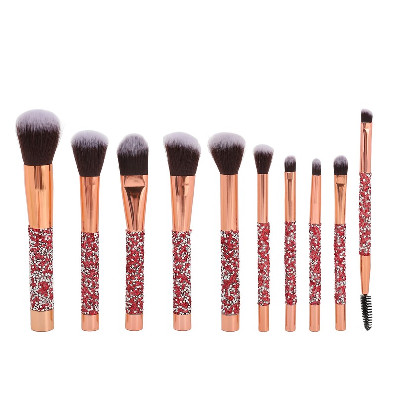 10pcs Makeup Brushes Set Soft Bristles Portable Cosmetics Tool Kits