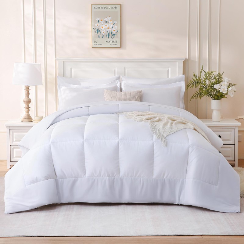FreshCulture Queen Comforter Set - 7 Pieces All Season Luxury