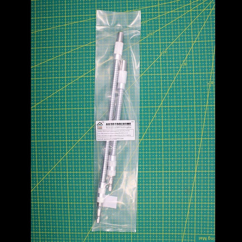 AUTOTOOLHOME 2pc Flexible Extension Drill Bit Holder Flex Shaft Impact