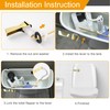 Hibbent Universal Metal Front Mount Toilet Handle Replacement Kit, Brass
