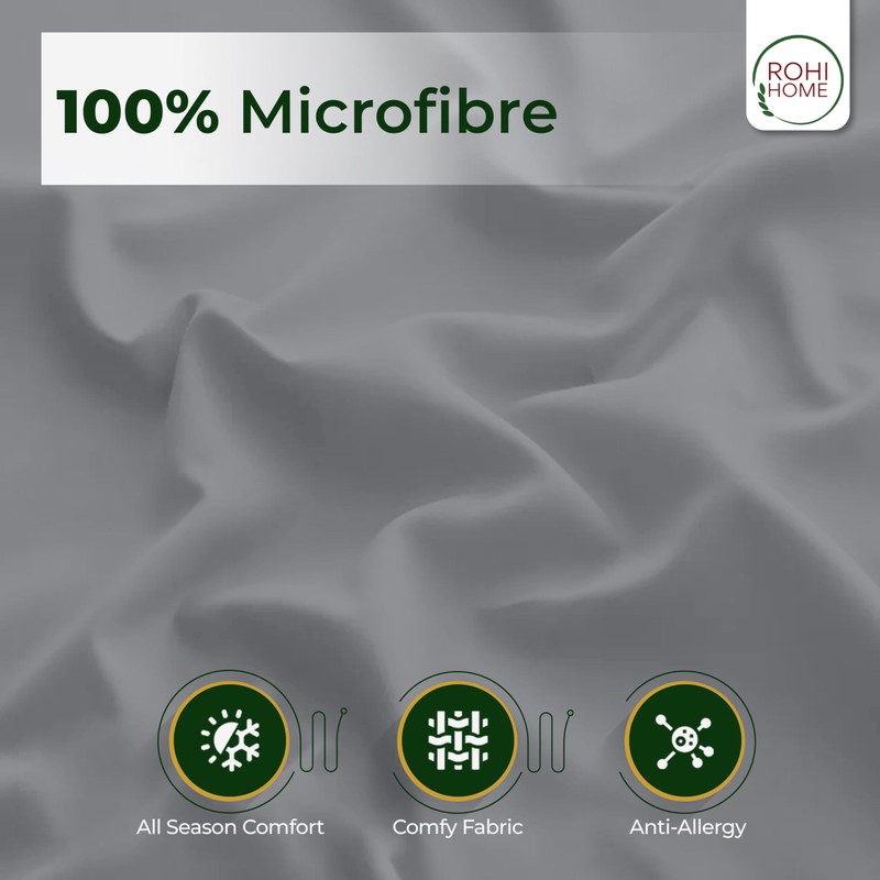 Rohi 40cm Deep Microfibre King Size Fitted Sheet – Comfy