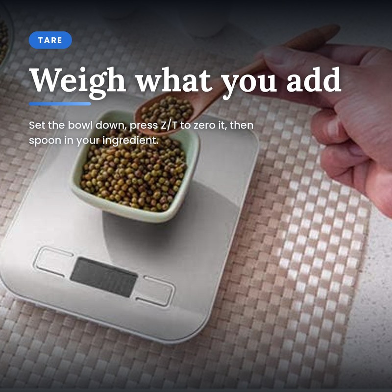 Digital Kitchen Scale, 1g Precision Food Scale with LED Display,