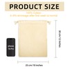 OKBA 12 Pack Cotton Muslin Drawstring Bags – Reusable Cloth