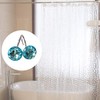 EleCharm 12 Pcs Bling Rhinestones Shower Curtain Hooks Bathroom Rolling