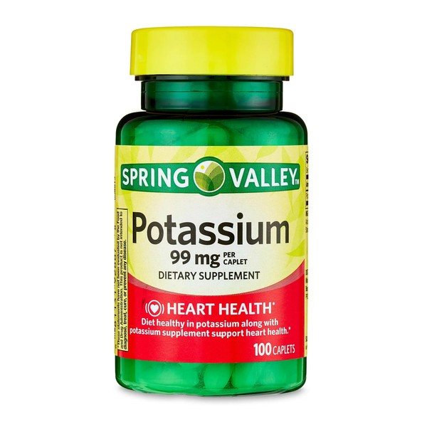 Spring Valley Potassium 99 mg from Potassium Gluconate 595 mg (100 Count)