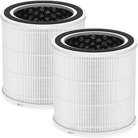 Can-Meageren Filter Replacement Compatible with AirJOWSET AP304 & DAYETTE AP301 & JOWSET AP301 AP302 AP303 & AIRROBO AR400 Air Purifier, 4-Stage True H13 High-efficiency Carbon HEPA Filter, (2Pcs）