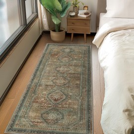 GENIMO Runner Rug 2x5 Non Slip Hallway Runner Rugs, Machine Washable Low Pile Lightweight Carpet for Living Room, Entryway, Bedroom, Kitchen and Passage