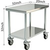 Stainless Steel Table Prep & Work with Wheels 20 x