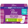 Poise Daily Incontinence Panty Liners, Very Light 2 Drop Absorbency,