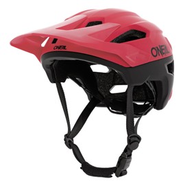O'Neal all-mountain bike helmet, with ventilation openings for ventilation and cooling, size adjustment system, complies with EN1078 safety standard, helmet trail-finder split, adult helmet in neon yellow, size S/M, red, S/M