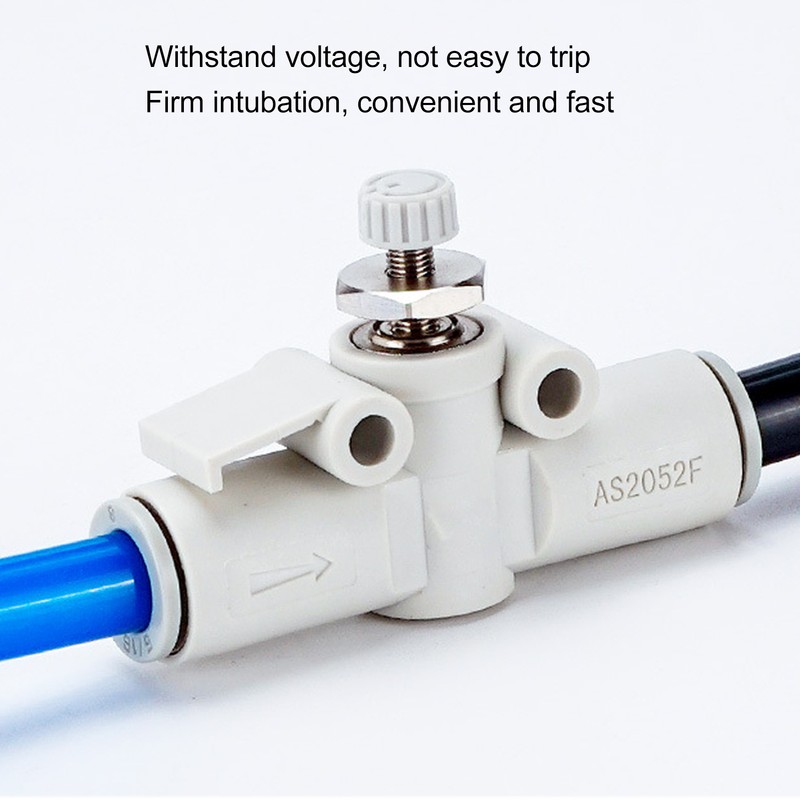 5PCS Throttle Valve Straight Through PVC Regulating Valve Pneumatic Fittings