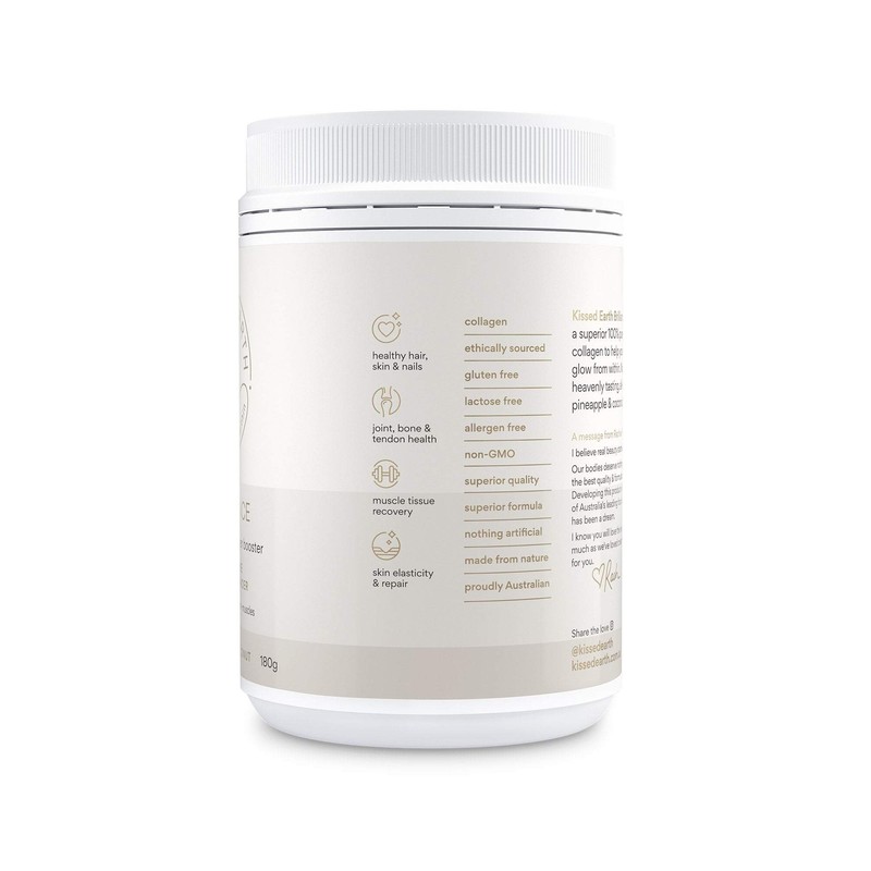 Kissed Earth Brilliance Pineapple Coconut Collagen Powder 180g