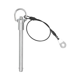 PATIKIL Quick Release Pin 8 x 80mm(5/16" x 3.15"), 304 Stainless Steel Ball Lock Safety Locating Pins with Button 25cm Prevents Loss Rope