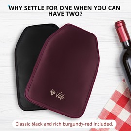 Wine Cooler Sleeve Duo Pack - Perfect for Wine & Champagne Lovers, Multicolor with Classic Black & Rich Burgundy, Stretchable, Flexible, Durable Design, Champagne Cooler Bag - Velfli