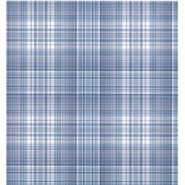 Needles N Minis 1:12, 1" Scale Dollhouse Miniature Wallpaper Blue Plaid 3 Shts - 0003087