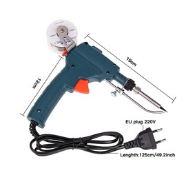 Soldering Iron Kit, 60W Electric Soldering Gun Welding Tools with Tweezers/Desoldering Pump/Tin Wire for Jewelry, DIY and Circuit Board Repair (External Heat)