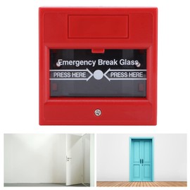Glass Break Alarm Button Emergency Exit Release Button Emergency Exit Door Switch Fire Emergency Exit Button for Home Factory Workshop