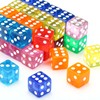 GWHOLE 40 Pieces 6-Sided Game Dice Set, 8 Translucent Colors