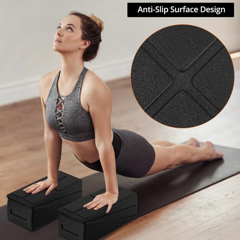 QWORK Multi-Angle Calf Wedge Stretcher Foot Stretch Block, Non-Slip, Adjustable