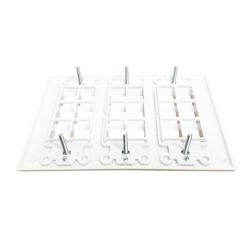DIYTECH Keystone Wall Plate, 18 Port Keystone Jack Wall Plate,
