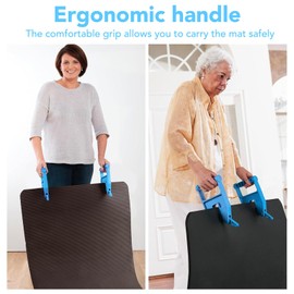 Dpofirs Stall Mats for Barn, Horse Stall Mat, 2PCS Ergonomic Mat Movers Tool Heavy Duty Mat Puller for Horse Gym Trailer Mat