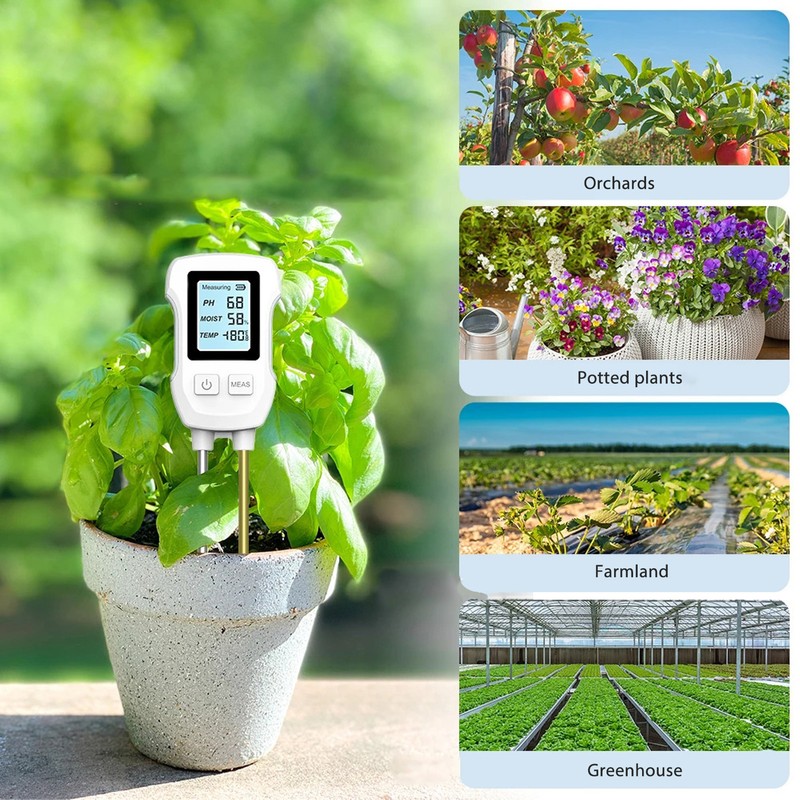 Soil Moisture Tester with Dual Probe Digital Display High Accuracy