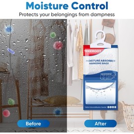 15 Moisture Absorbers for Closet, 9.8oz Humidity Absorber,Dehumidifier Bags | Hanging Dehumidifier Bags for Wardrobes, Kitchens, Bathrooms and Laundry,