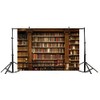 Yeele 15x10ft Wooden Bookshelf Backdrop Library School Books Collection Photography