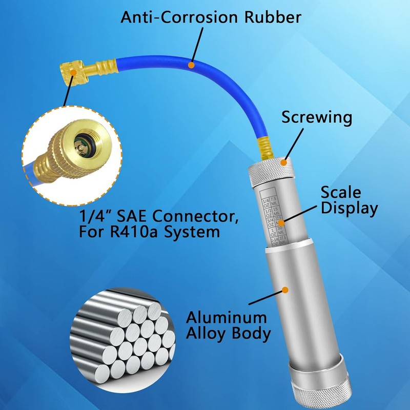 AC Oil Dye Injector Kit R12 R134A Refrigeration Air Conditioning
