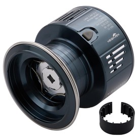 HEIGHTEN Reel Spool, Yumeya S-28 Type, Replacement Spool, Fits 4000 to 5000 (22/18-19 STELLA), 23/19 VANQUISH, 21TWIN POWER XD, 23/19 STRADIC SW, 21 EXSENCE, 20 VANFORD Compatible dark blue & silver) (775)