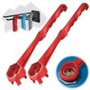 Bung Wrench 2 Packs, 3-in-1 Drum Wrench Upgraded, Aluminum Barrel