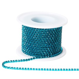 KAOYOO - Cadena de diamantes de imitación de cristal de 3 mm, 9,1 m, para costura, manualidades, decoración, joyas, boda