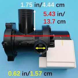 Washing Machine Washer Drain Pump for Whirlpool Maytag W10465252 WP10465252 WPW10465252 W10192988 W10465252 PS11755180 2312350 AP6021852 MHWC7500YW0 WFC7500VW0 WFC7500VW1 WFC7500VW2 Z1082