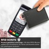 Manza Men's Leather Wallet with RFID Protection and Secret Compartment,