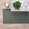 Kapaqua Custom Size Teal-Green Solid Plain Rubber Backed Non-Slip Hallway