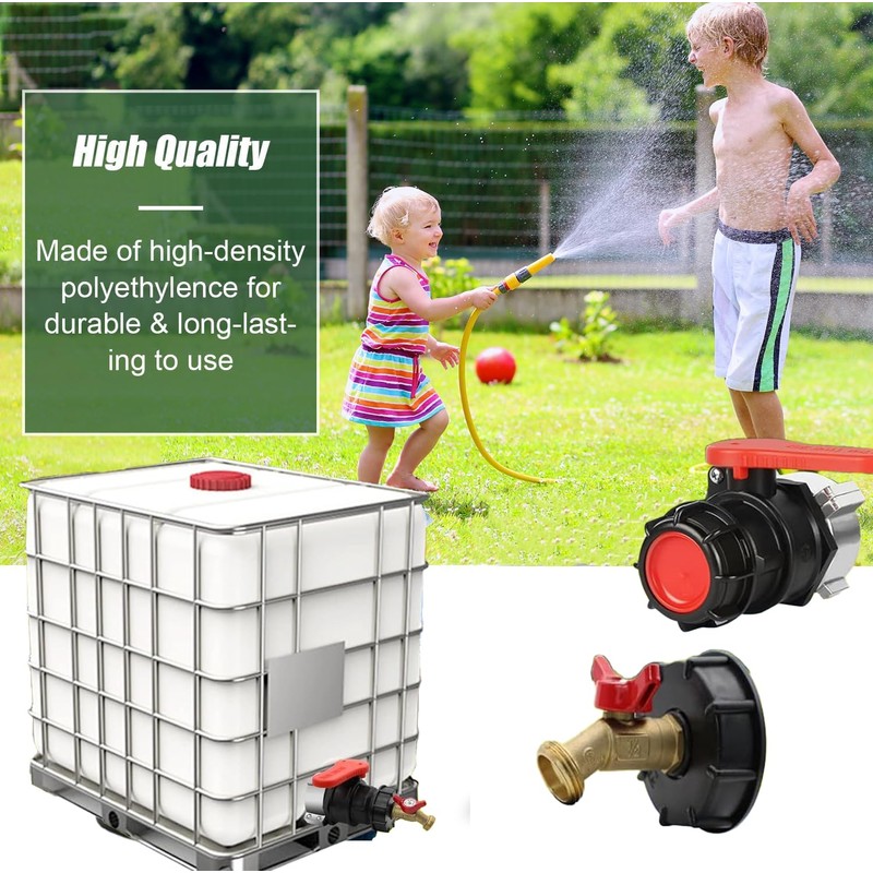 Baieasy IBC Tote Valve, DN50 75mm NPT Ball Valve Adapter,
