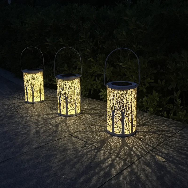 Garden Hanging Light Outdoor Solar Powered Lantern 5730LED White Forest