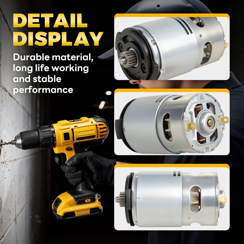 N376649 N279939 Upgraded Drill Motor Compatible with DeWalt DCD771 Series/DCD776