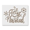Feliz Navidad Snowflakes Stencil - Christmas Sign, Christmas Stencil Outline,
