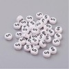 Handicraft Emporium Flat Round Alphabet Acrylic Beads | Approx 20g