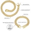 VOGLUX 2PCS Iced Out Cuban Link Chains Set for Men