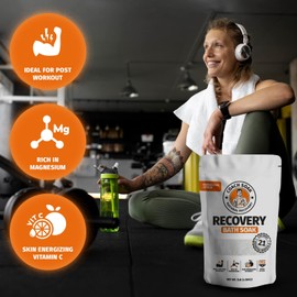 Coach Soak: Recovery Bath Soak – Rejuvenating Post Workout Natural Magnesium Flakes -21 Minerals, Essential Oils & Dead Sea Bath Salts -Absorbs Faster Than Epsom Salts for Soaking (Energizing Citrus)