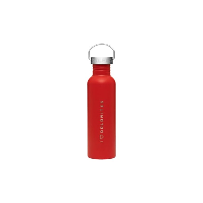 Salewa Aurino Stainless Steel 0.75 L Bottle, Flame/Dolomites, Plain
