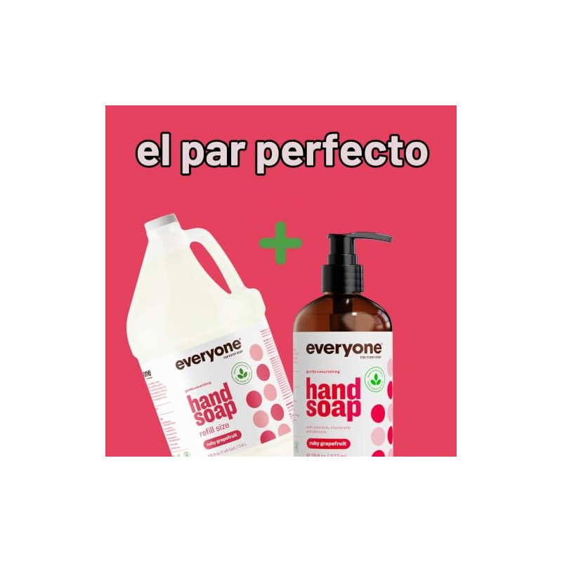 Recambio de jabón líquido para manos Everyone, 1 galón, pomelo