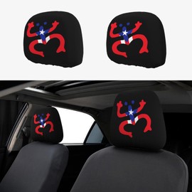 TZBVTAU 2 Pcs Puerto Rico Taino Design Headrest Covers,Cute Puerto Rico Gift Car Headrest Protector Seat Cover Accessories Universal Fit for Cars Truck SUV Van