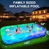 Large Inflatable Pool with Light, 12TF x 6.5TF Inflatable Swimming