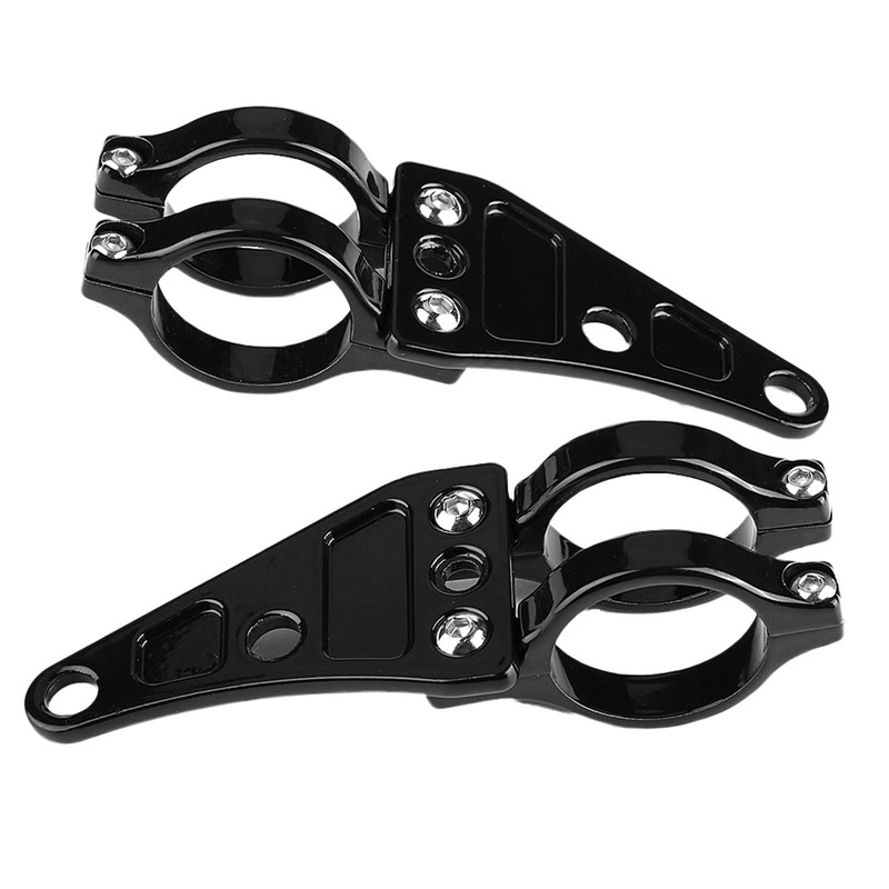 Yctze Motorcycle Headlight Bracket 2pcs Aluminium Headlight Mount Bracket Clamps