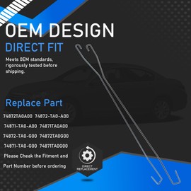 YzusGomumu 2PCS RH LH Trunk Rear Lid Torsion Spring Compatible With 2008-2010 Honda Accord 3.5L 2010-2012 Honda Accord 2.4L Trunk Torsion Spring Replace 74872TA0A00 74871TA0A00 74872TA0G00 74871TA0G00