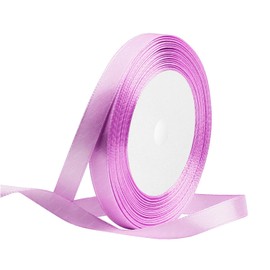 Lavender Satin Ribbon, 3/8 Inches x 25 Yards Solid Fabric Ribbons for Gift Wrapping, Flower Bouquet, Crafts and Wedding Party Decoration